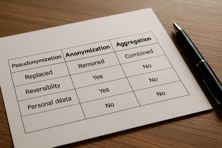 Pseudonimisering, anonimisering en aggregatie